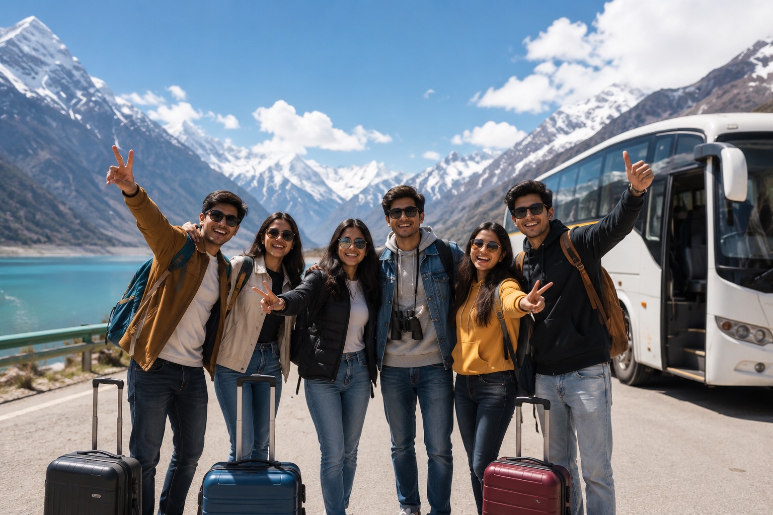 Students on an adventure trip